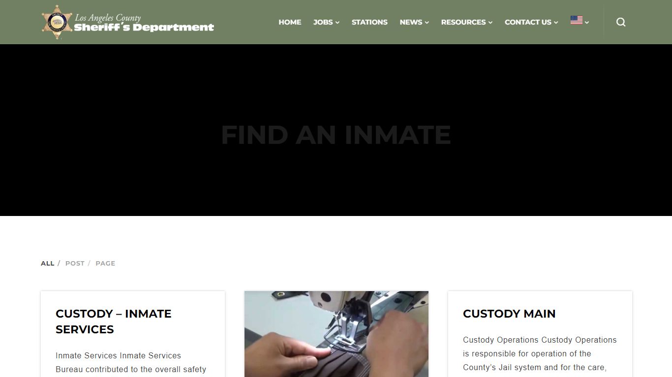 FIND AN INMATE - Los Angeles County Sheriff's Department